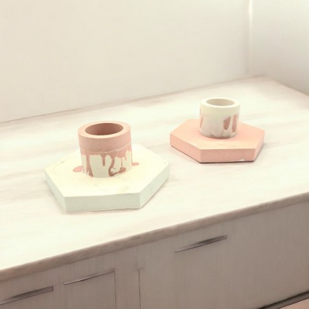 White&Pink Lysestaker