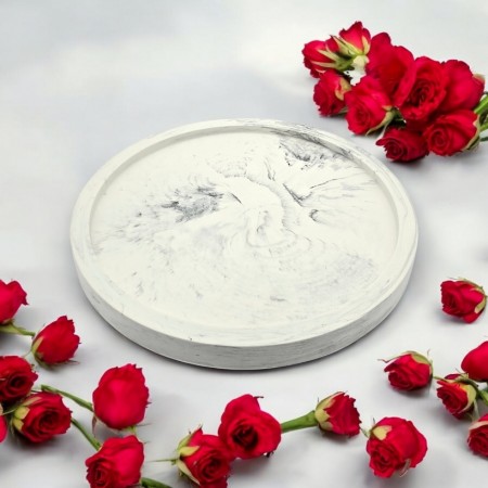 White Marble Circle Tray