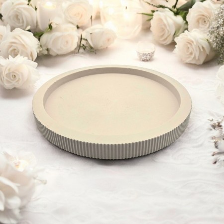 Beige Stripes Tray